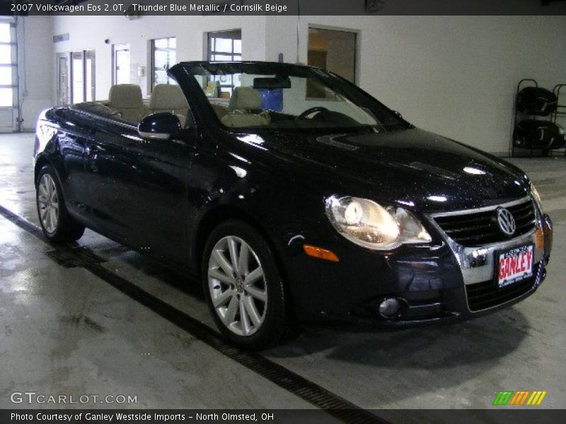 Thunder Blue Metallic / Cornsilk Beige 2007 Volkswagen Eos 2.0T