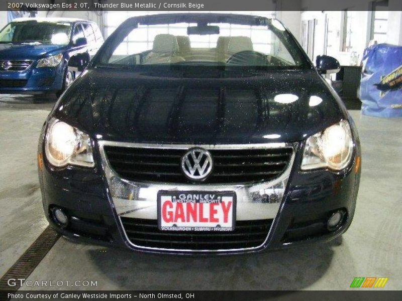 Thunder Blue Metallic / Cornsilk Beige 2007 Volkswagen Eos 2.0T