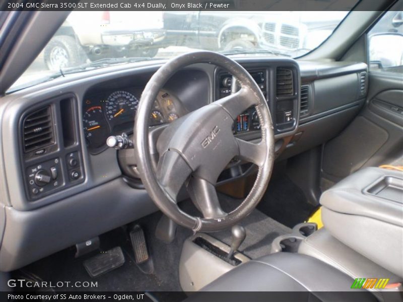 Onyx Black / Pewter 2004 GMC Sierra 3500 SLT Extended Cab 4x4 Dually