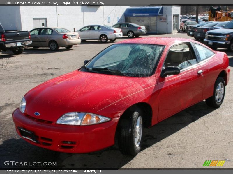 Bright Red / Medium Gray 2001 Chevrolet Cavalier Coupe
