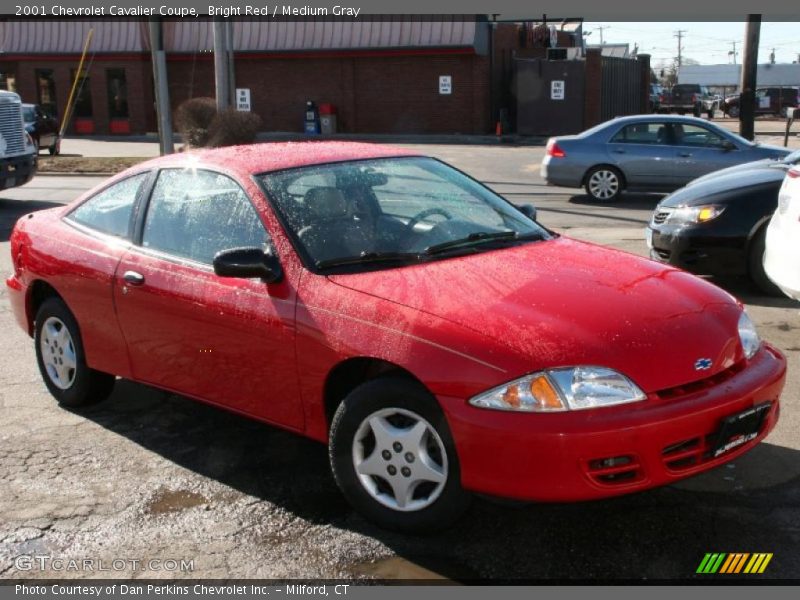 Bright Red / Medium Gray 2001 Chevrolet Cavalier Coupe