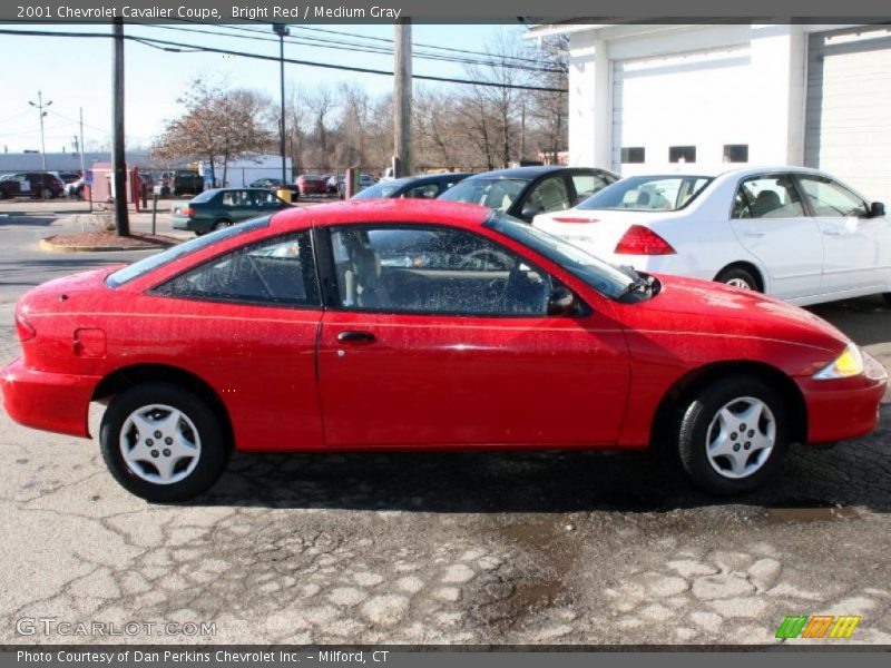Bright Red / Medium Gray 2001 Chevrolet Cavalier Coupe