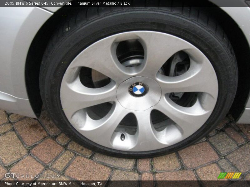 Titanium Silver Metallic / Black 2005 BMW 6 Series 645i Convertible