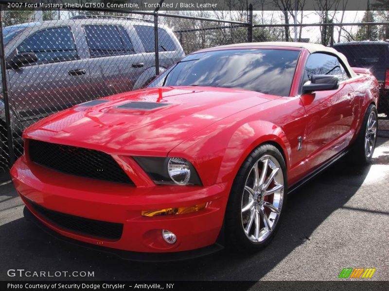 Torch Red / Black Leather 2007 Ford Mustang Shelby GT500 Convertible