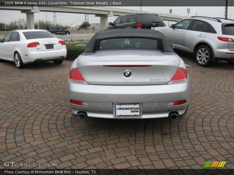 Titanium Silver Metallic / Black 2005 BMW 6 Series 645i Convertible