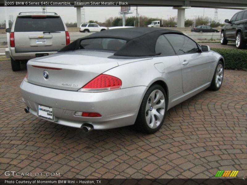 Titanium Silver Metallic / Black 2005 BMW 6 Series 645i Convertible