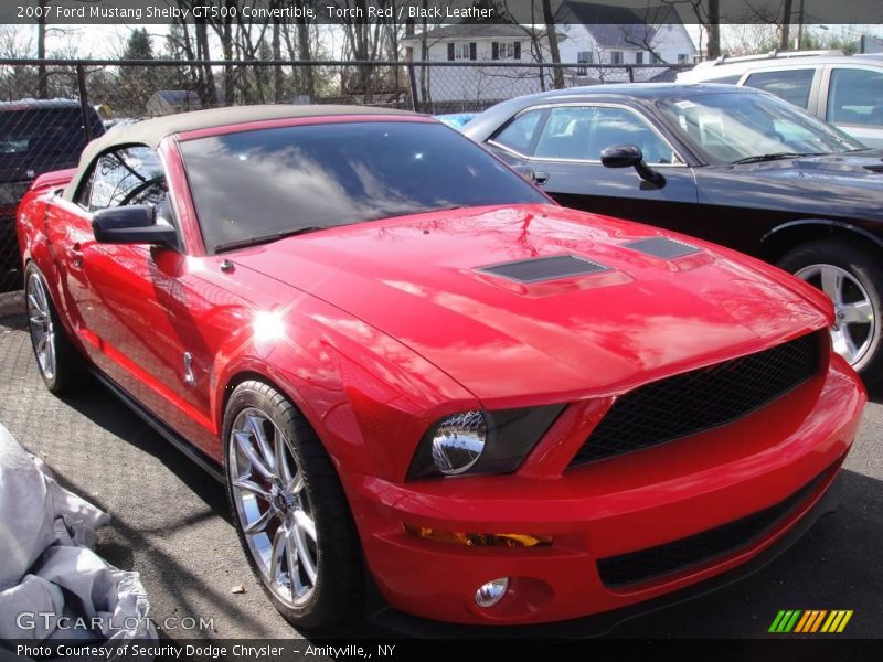 Torch Red / Black Leather 2007 Ford Mustang Shelby GT500 Convertible