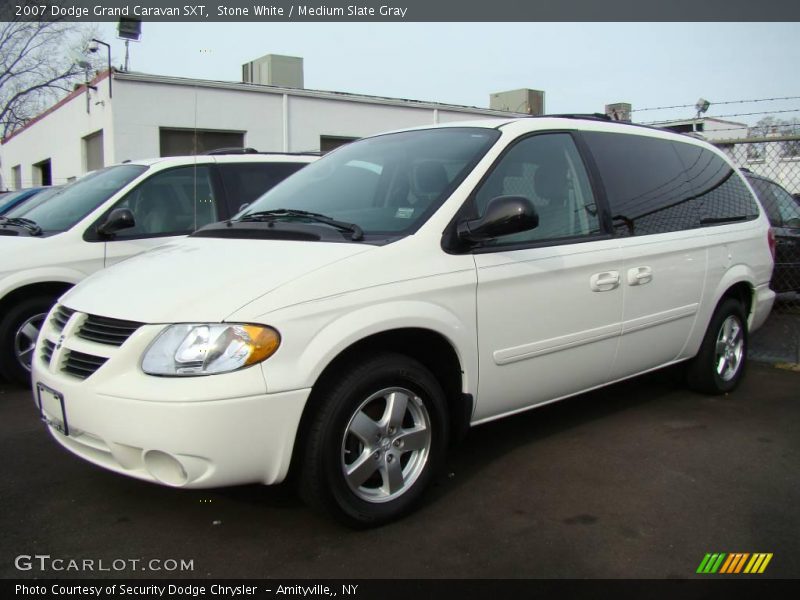 Stone White / Medium Slate Gray 2007 Dodge Grand Caravan SXT