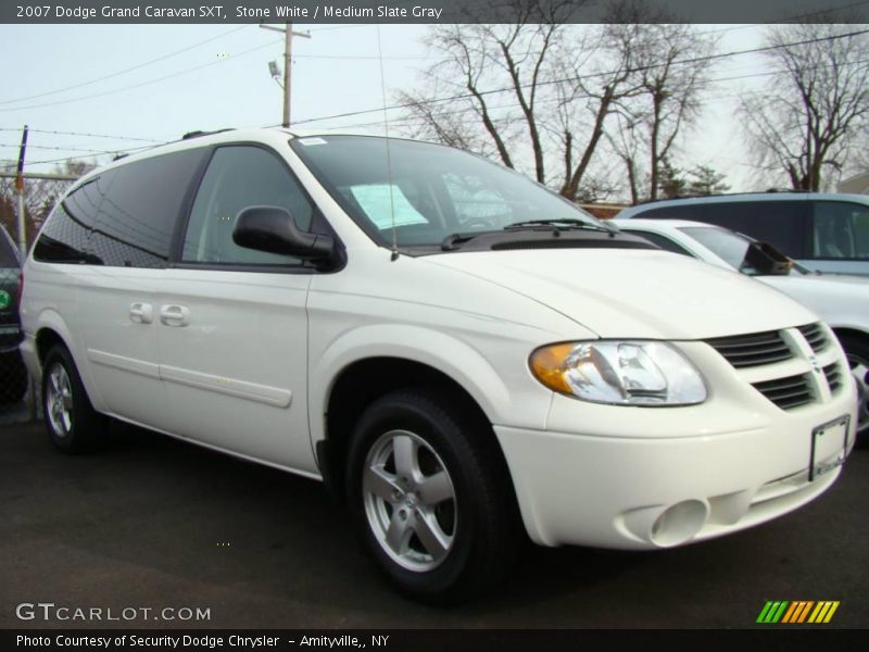Stone White / Medium Slate Gray 2007 Dodge Grand Caravan SXT