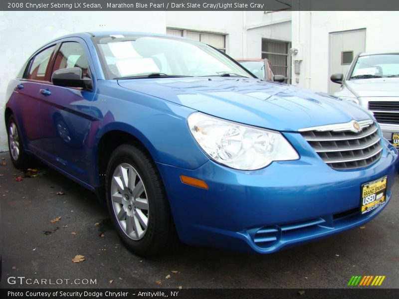 Marathon Blue Pearl / Dark Slate Gray/Light Slate Gray 2008 Chrysler Sebring LX Sedan