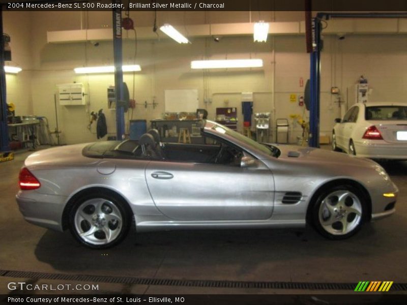 Brilliant Silver Metallic / Charcoal 2004 Mercedes-Benz SL 500 Roadster