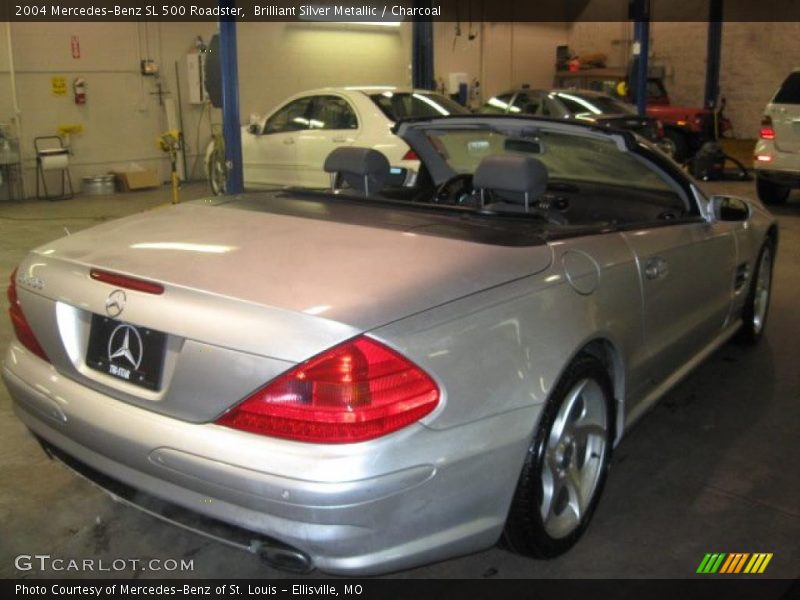 Brilliant Silver Metallic / Charcoal 2004 Mercedes-Benz SL 500 Roadster
