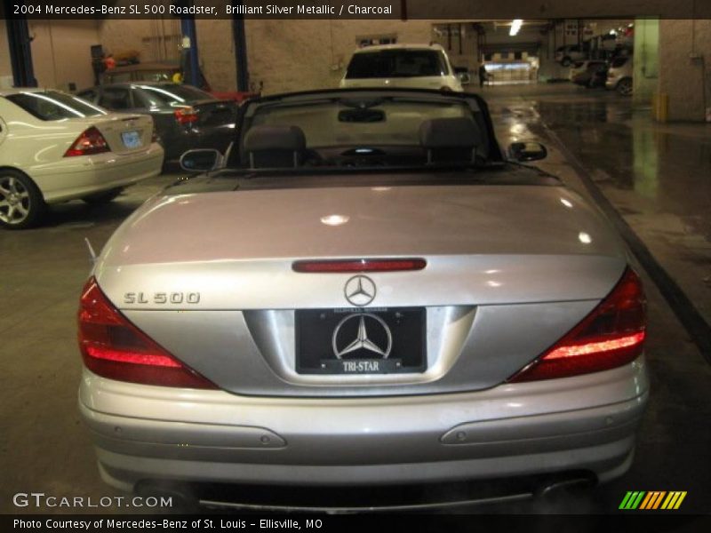 Brilliant Silver Metallic / Charcoal 2004 Mercedes-Benz SL 500 Roadster