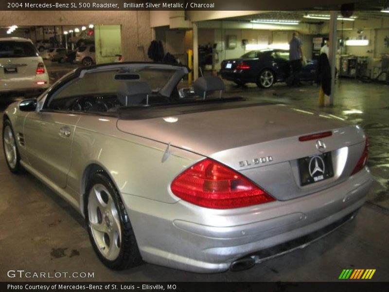 Brilliant Silver Metallic / Charcoal 2004 Mercedes-Benz SL 500 Roadster
