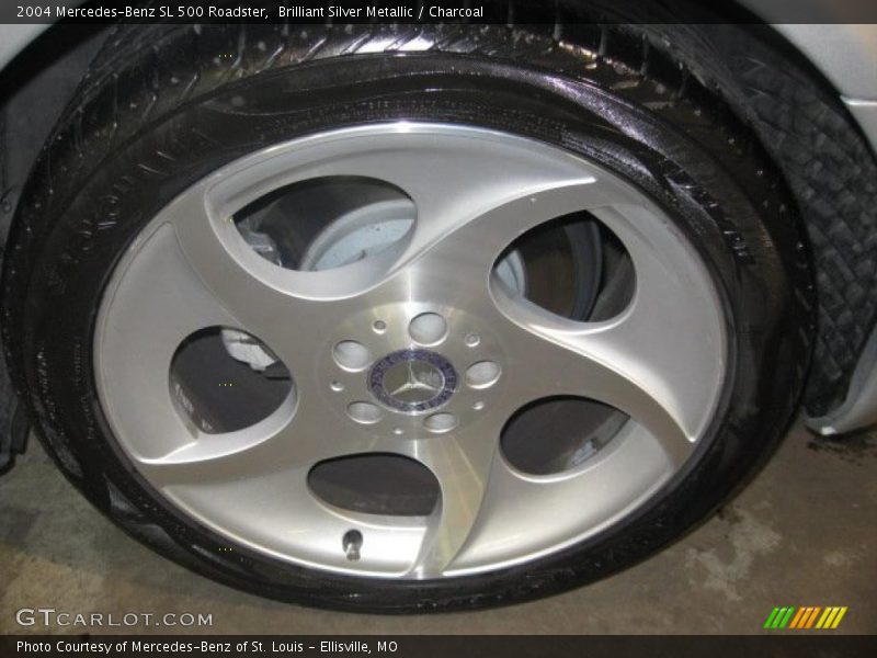 Brilliant Silver Metallic / Charcoal 2004 Mercedes-Benz SL 500 Roadster
