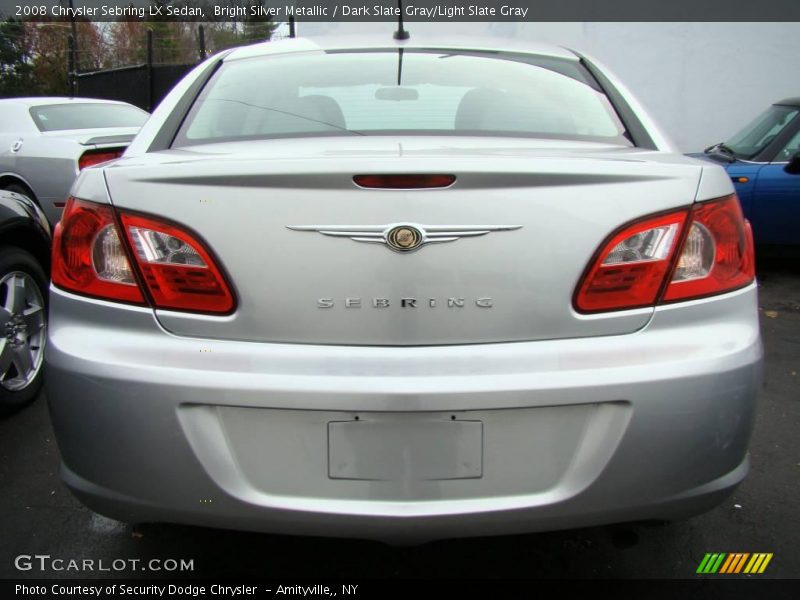 Bright Silver Metallic / Dark Slate Gray/Light Slate Gray 2008 Chrysler Sebring LX Sedan