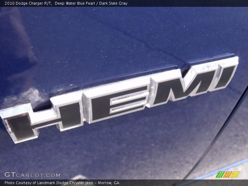 Deep Water Blue Pearl / Dark Slate Gray 2010 Dodge Charger R/T