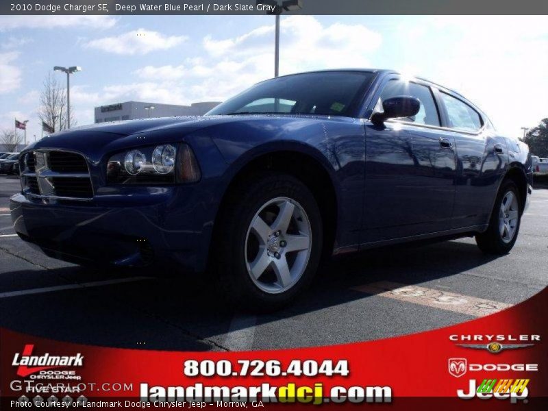 Deep Water Blue Pearl / Dark Slate Gray 2010 Dodge Charger SE