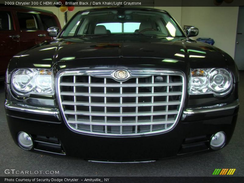 Brilliant Black / Dark Khaki/Light Graystone 2009 Chrysler 300 C HEMI AWD