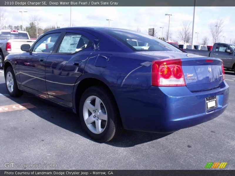 Deep Water Blue Pearl / Dark Slate Gray 2010 Dodge Charger SE