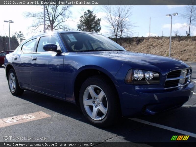 Deep Water Blue Pearl / Dark Slate Gray 2010 Dodge Charger SE