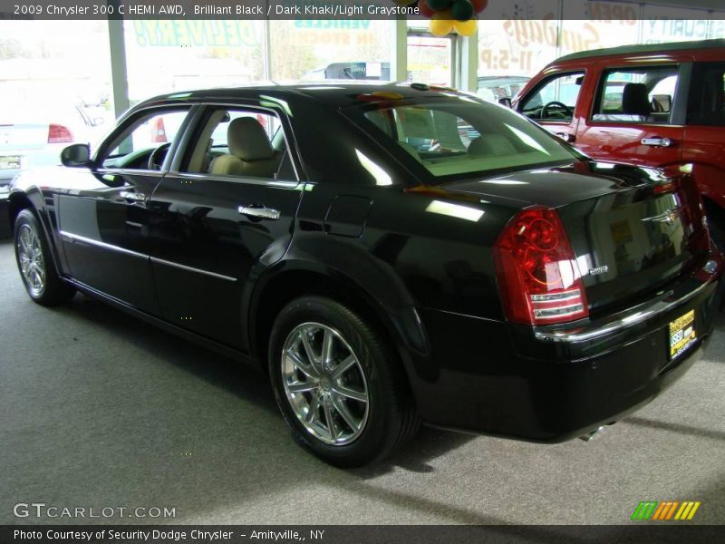Brilliant Black / Dark Khaki/Light Graystone 2009 Chrysler 300 C HEMI AWD