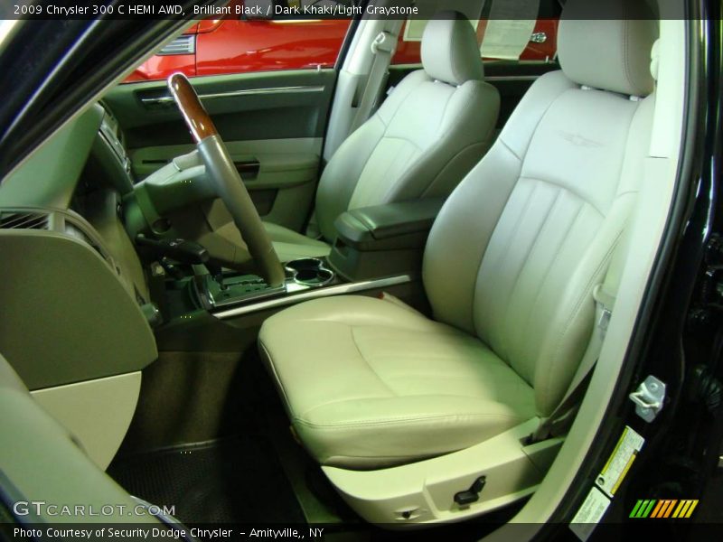 Brilliant Black / Dark Khaki/Light Graystone 2009 Chrysler 300 C HEMI AWD
