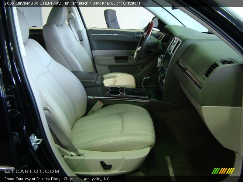 Brilliant Black / Dark Khaki/Light Graystone 2009 Chrysler 300 C HEMI AWD