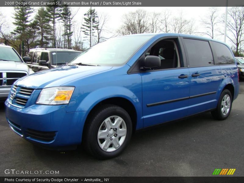 Marathon Blue Pearl / Dark Slate/Light Shale 2008 Dodge Grand Caravan SE