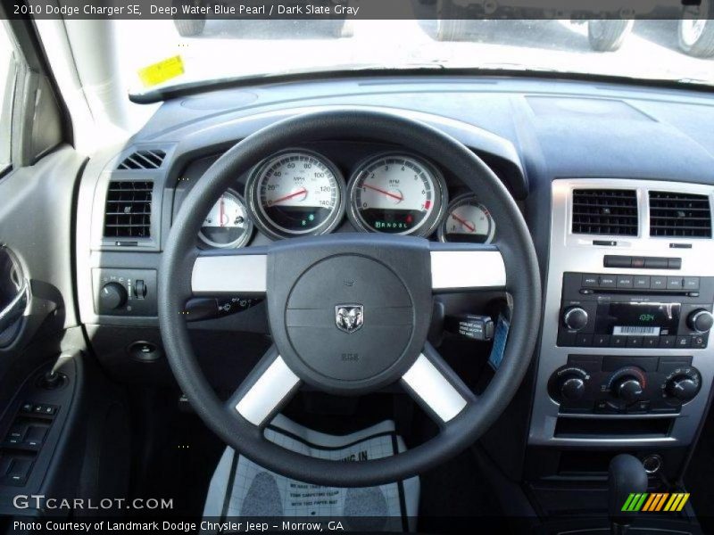 Deep Water Blue Pearl / Dark Slate Gray 2010 Dodge Charger SE