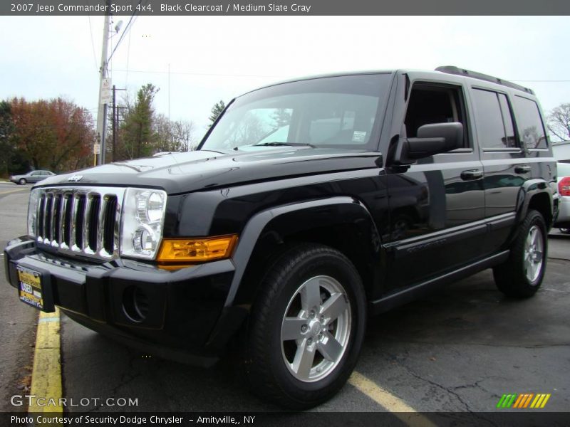 Black Clearcoat / Medium Slate Gray 2007 Jeep Commander Sport 4x4