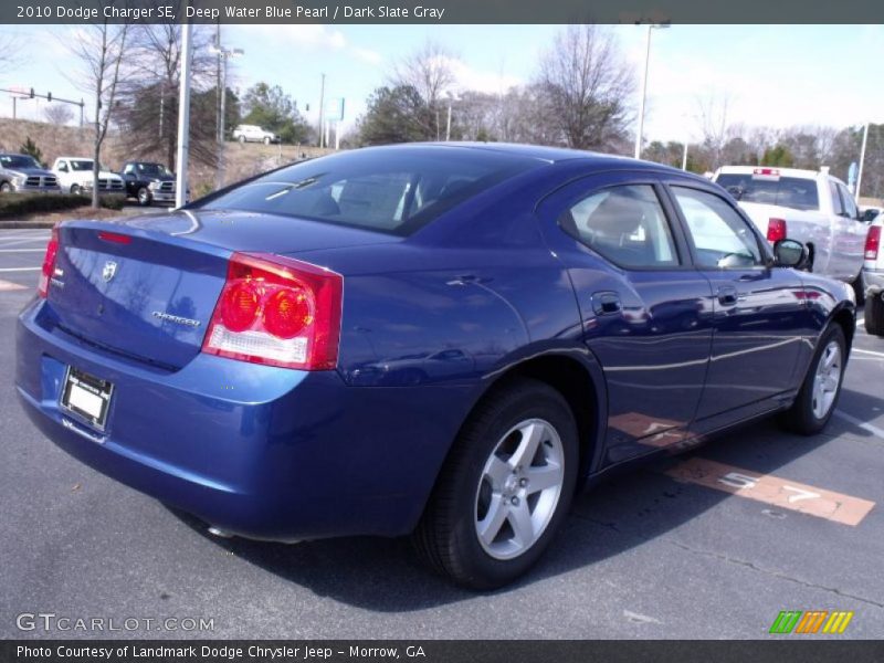 Deep Water Blue Pearl / Dark Slate Gray 2010 Dodge Charger SE