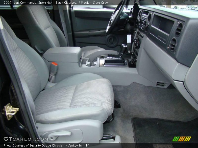Black Clearcoat / Medium Slate Gray 2007 Jeep Commander Sport 4x4