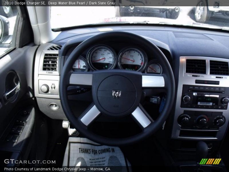 Deep Water Blue Pearl / Dark Slate Gray 2010 Dodge Charger SE
