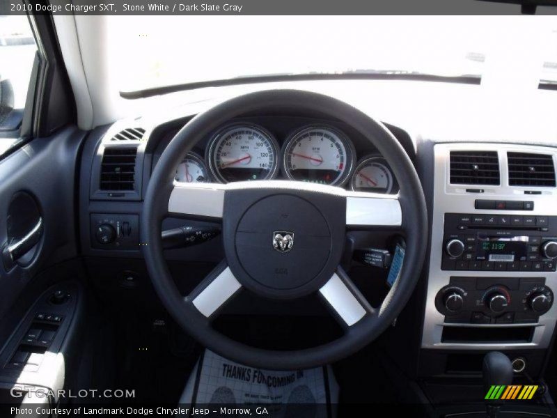 Stone White / Dark Slate Gray 2010 Dodge Charger SXT