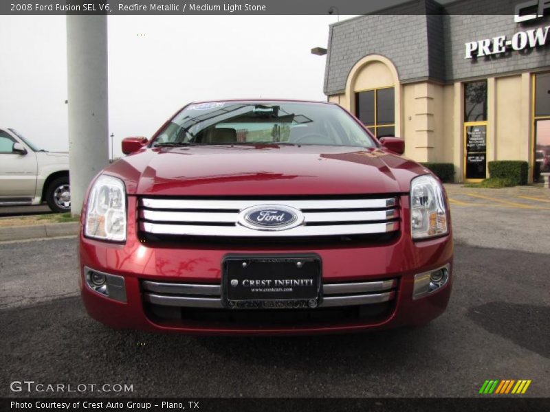 Redfire Metallic / Medium Light Stone 2008 Ford Fusion SEL V6