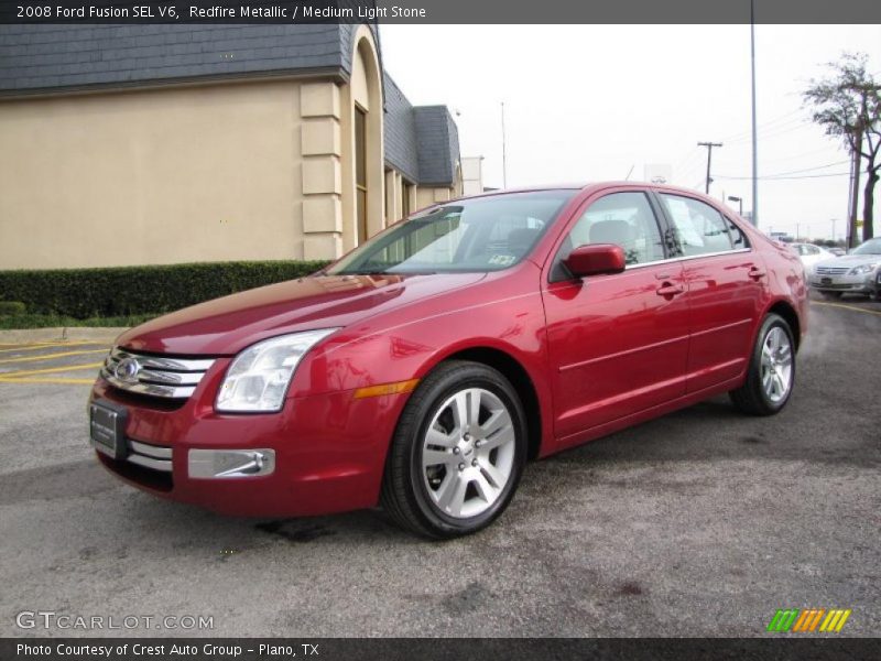 Redfire Metallic / Medium Light Stone 2008 Ford Fusion SEL V6