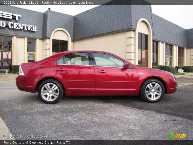 Redfire Metallic / Medium Light Stone 2008 Ford Fusion SEL V6