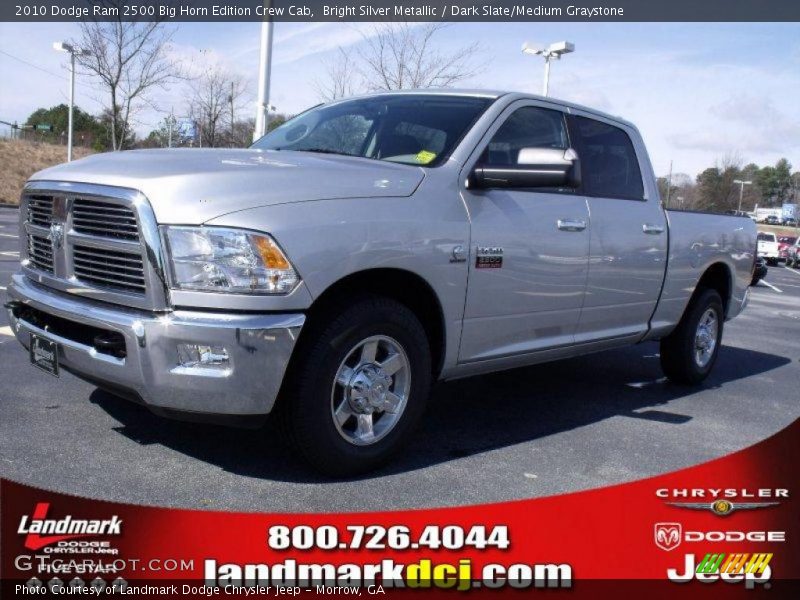 Bright Silver Metallic / Dark Slate/Medium Graystone 2010 Dodge Ram 2500 Big Horn Edition Crew Cab