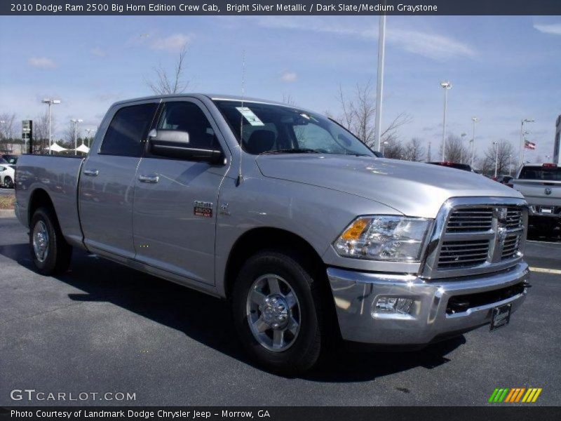 Bright Silver Metallic / Dark Slate/Medium Graystone 2010 Dodge Ram 2500 Big Horn Edition Crew Cab