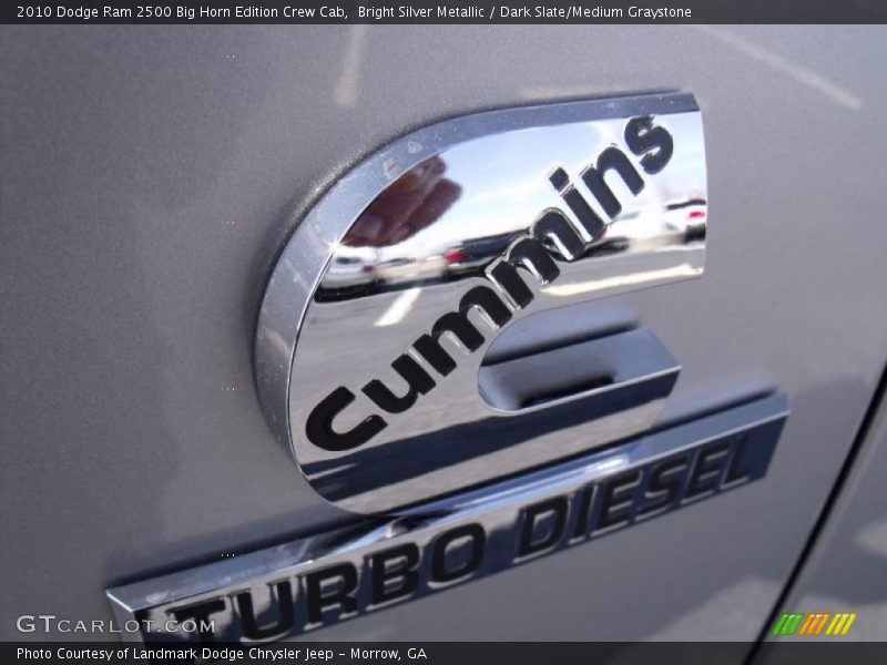 Bright Silver Metallic / Dark Slate/Medium Graystone 2010 Dodge Ram 2500 Big Horn Edition Crew Cab