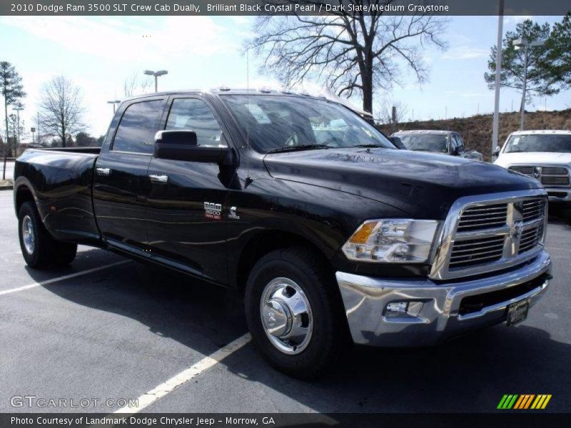 Brilliant Black Crystal Pearl / Dark Slate/Medium Graystone 2010 Dodge Ram 3500 SLT Crew Cab Dually