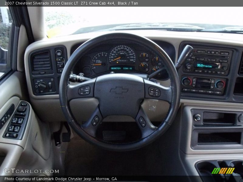 Black / Tan 2007 Chevrolet Silverado 1500 Classic LT  Z71 Crew Cab 4x4