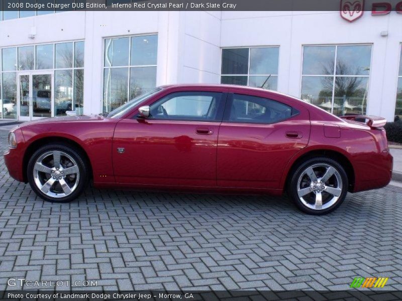 Inferno Red Crystal Pearl / Dark Slate Gray 2008 Dodge Charger DUB Edition