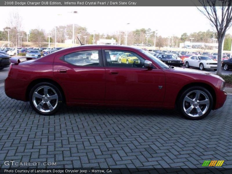Inferno Red Crystal Pearl / Dark Slate Gray 2008 Dodge Charger DUB Edition