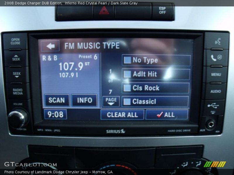 Inferno Red Crystal Pearl / Dark Slate Gray 2008 Dodge Charger DUB Edition