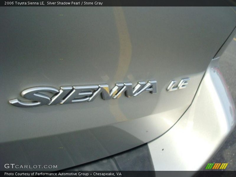 Silver Shadow Pearl / Stone Gray 2006 Toyota Sienna LE