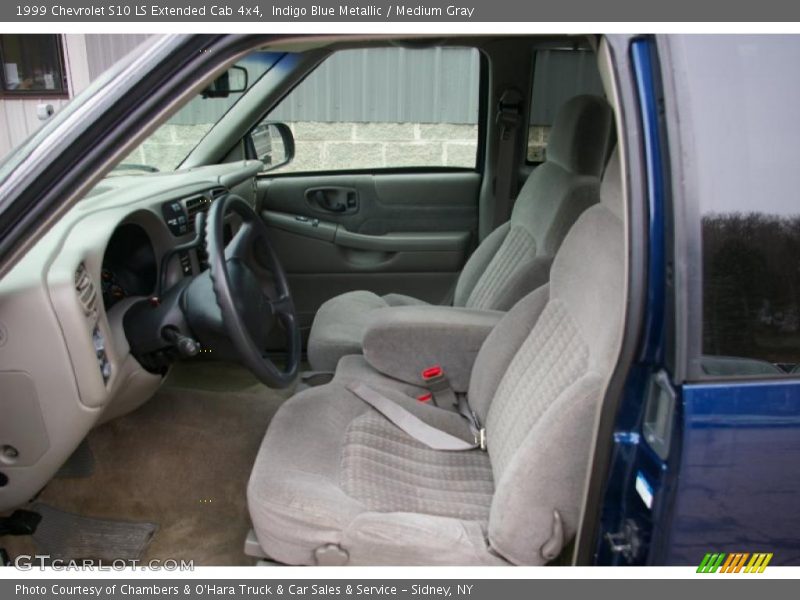 Indigo Blue Metallic / Medium Gray 1999 Chevrolet S10 LS Extended Cab 4x4