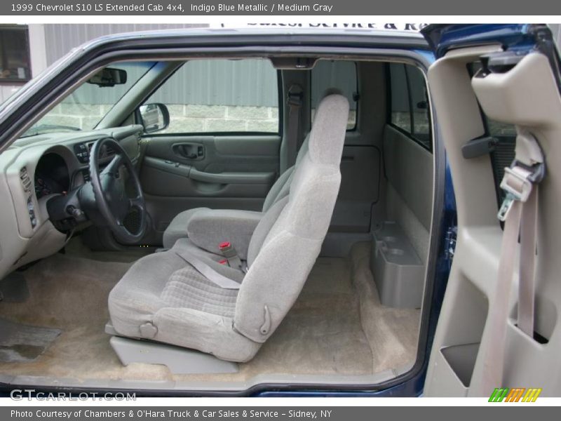 Indigo Blue Metallic / Medium Gray 1999 Chevrolet S10 LS Extended Cab 4x4