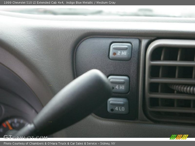 Indigo Blue Metallic / Medium Gray 1999 Chevrolet S10 LS Extended Cab 4x4
